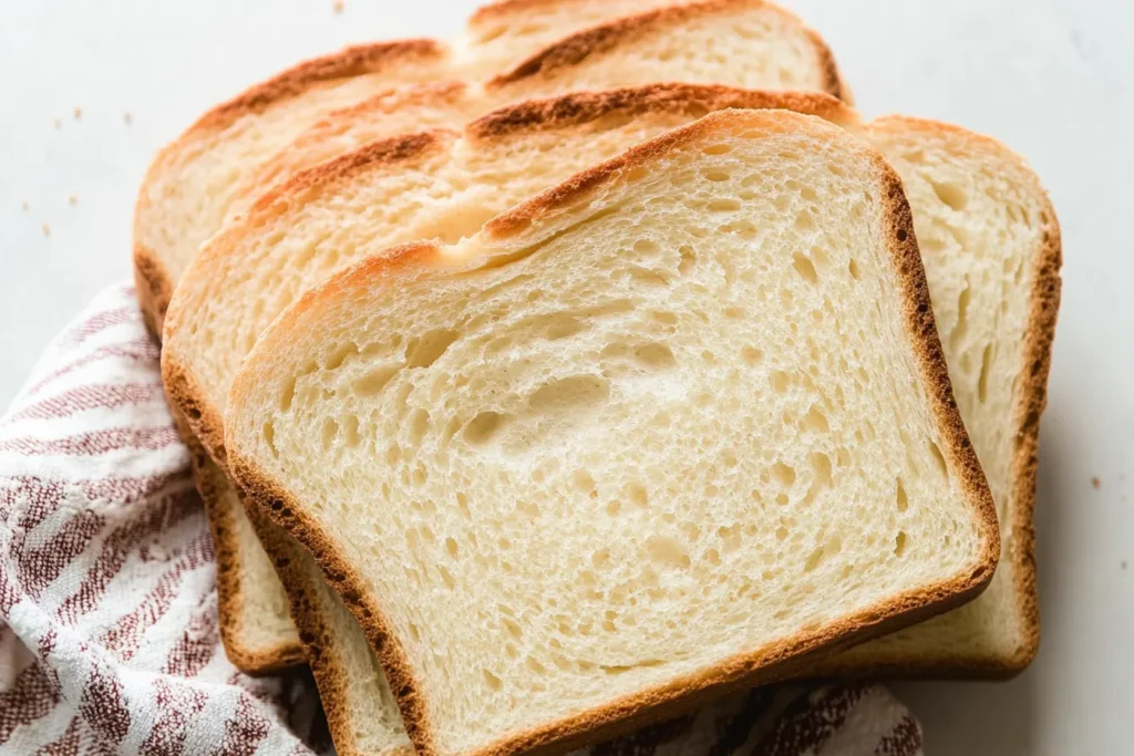 yummy slices of fresh sourdough sandwich bread